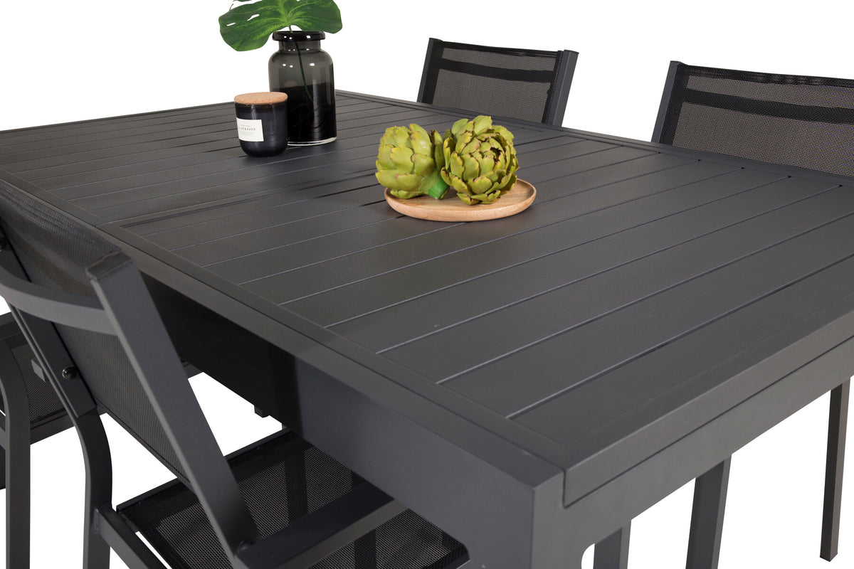 Marbella Matbord med Copacabana Stolarna – Bord: 75x240x100 Stol: 60,5x88x56,5