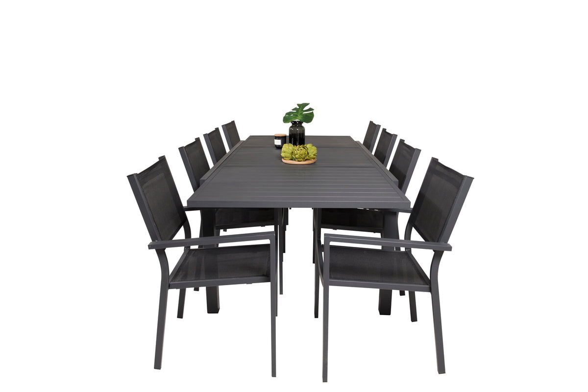 Marbella Matbord med Copacabana Stolarna – Bord: 75x240x100 Stol: 60,5x88x56,5