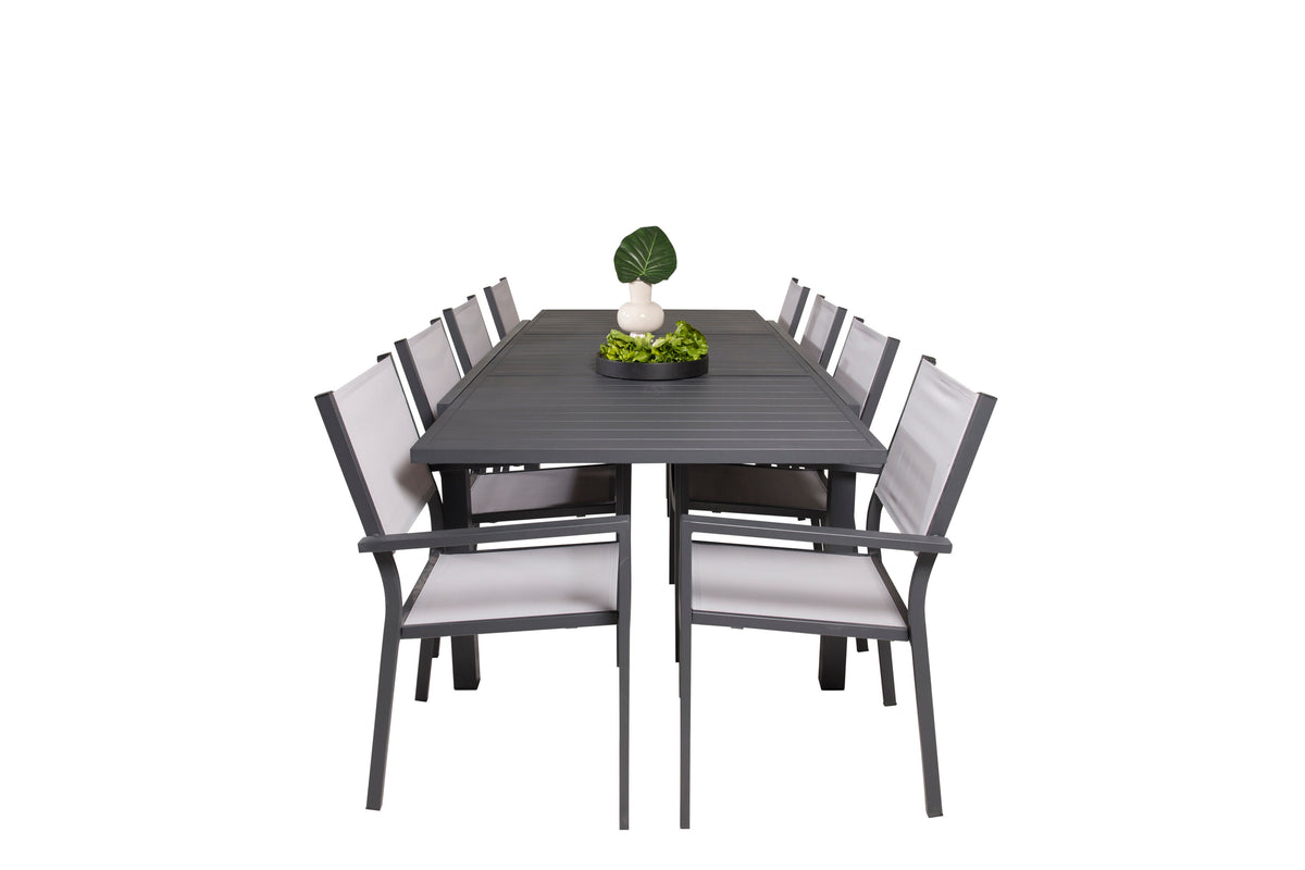 Marbella Matbord med Copacabana Stolarna – Bord: 75x240x100 Stol: 60,5x88x56,5