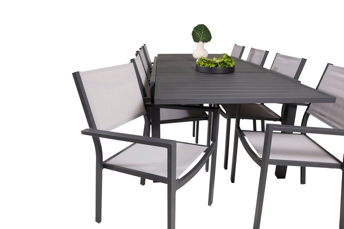 Marbella Matbord med Copacabana Stolarna – Bord: 75x240x100 Stol: 60,5x88x56,5