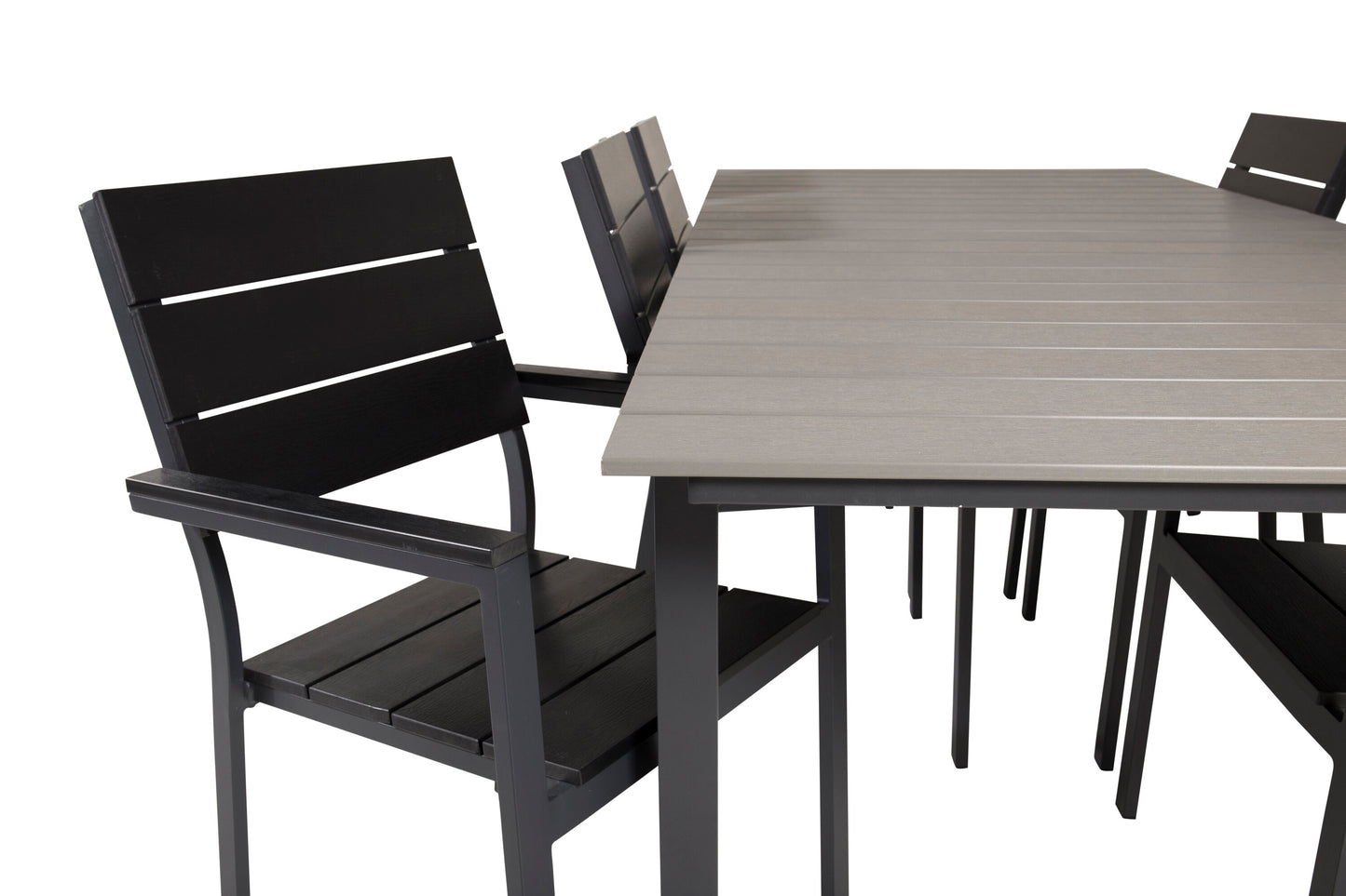 Levels Matbord med Levels Stolarna – Bord: 75x224x100 Stol: 59x89x57