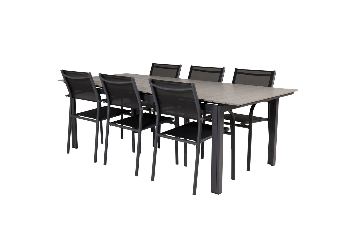 Levels Matbord med Santorini Stolarna – Bord: 75x224x100 Stol: 58x88x56