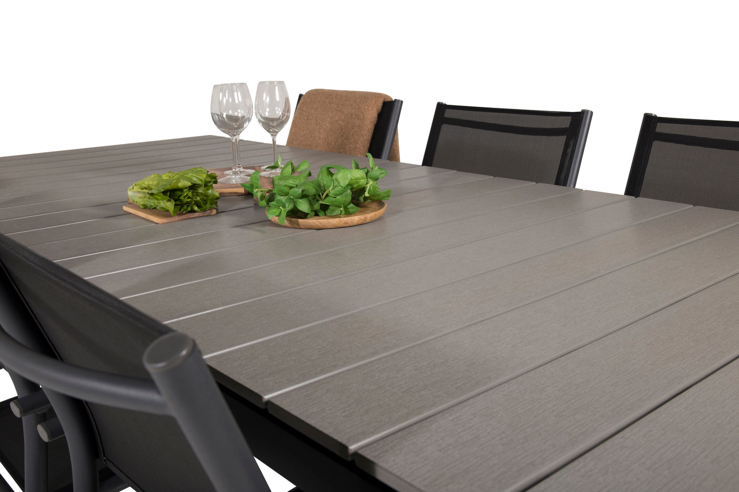 Levels Matbord med Santorini Stolarna – Bord: 75x224x100 Stol: 58x88x56