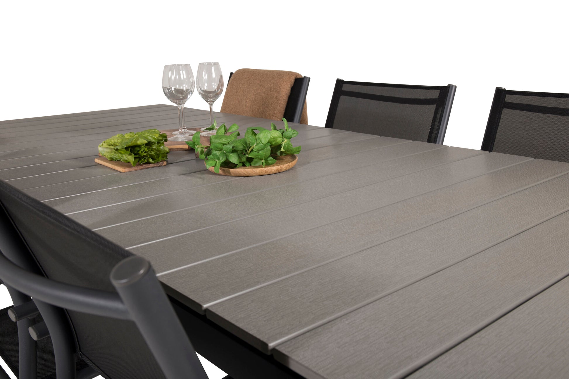 Levels Matbord med Santorini Stolarna – Bord: 75x224x100 Stol: 58x88x56
