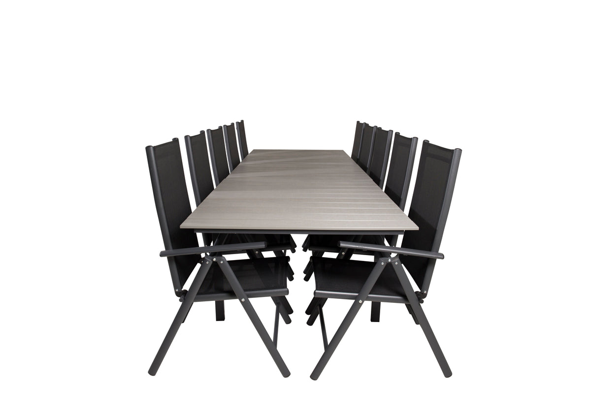Levels Matbord med Break Stolarna – Bord: 75x224x100 Stol: 62x107,5x55