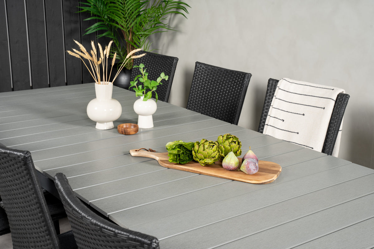 Levels Matbord med Anna Stolarna – Bord: 75x224x100 Stol: 62x96x55