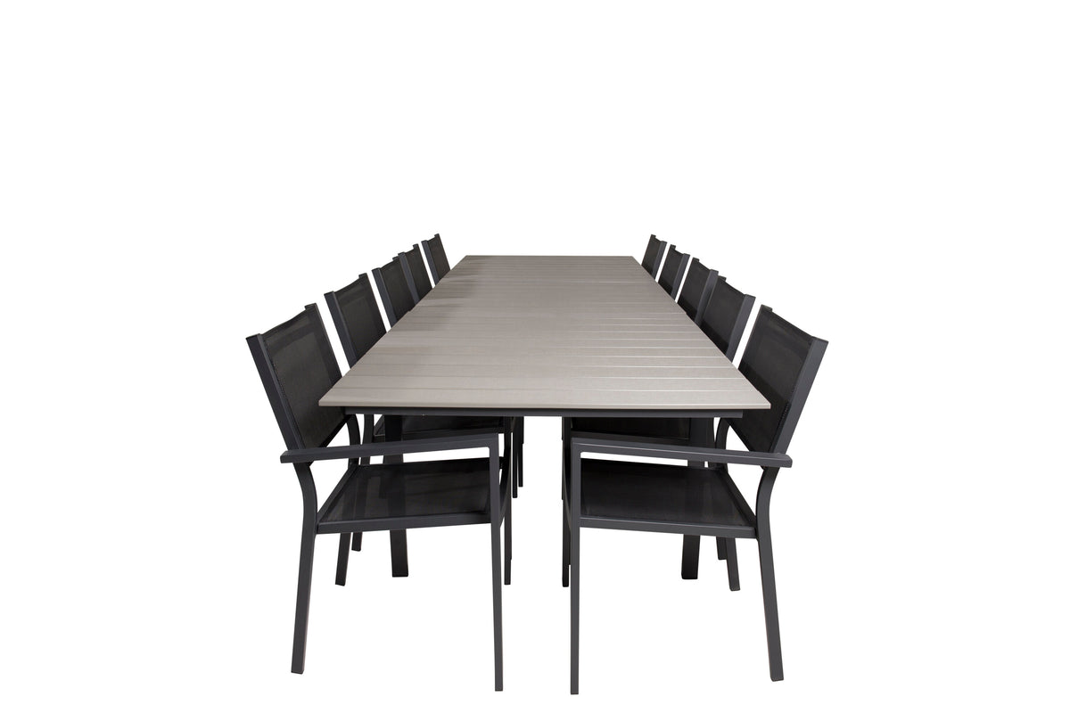 Levels Matbord med Copacabana Stolarna – Bord: 75x224x100 Stol: 60,5x88x56,5