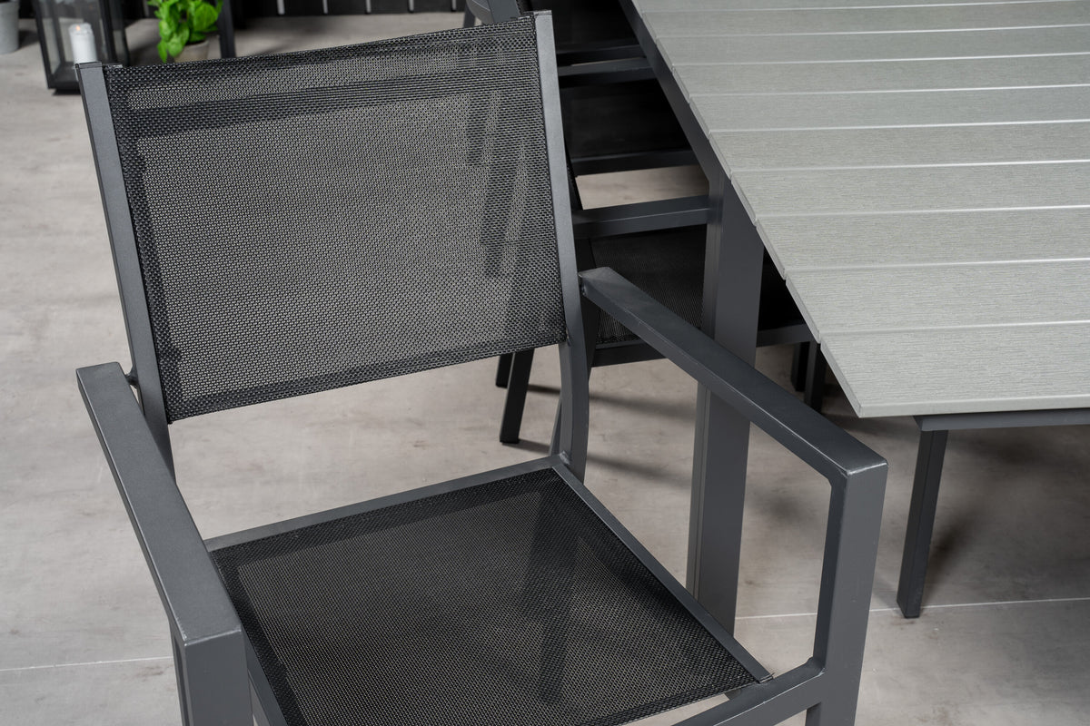 Levels Matbord med Copacabana Stolarna – Bord: 75x224x100 Stol: 60,5x88x56,5