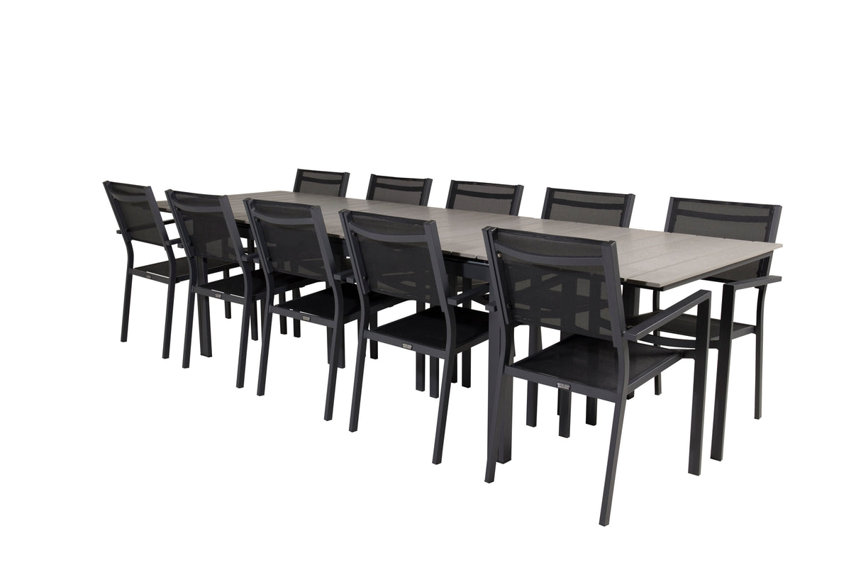 Levels Matbord med Copacabana Stolarna – Bord: 75x224x100 Stol: 60,5x88x56,5