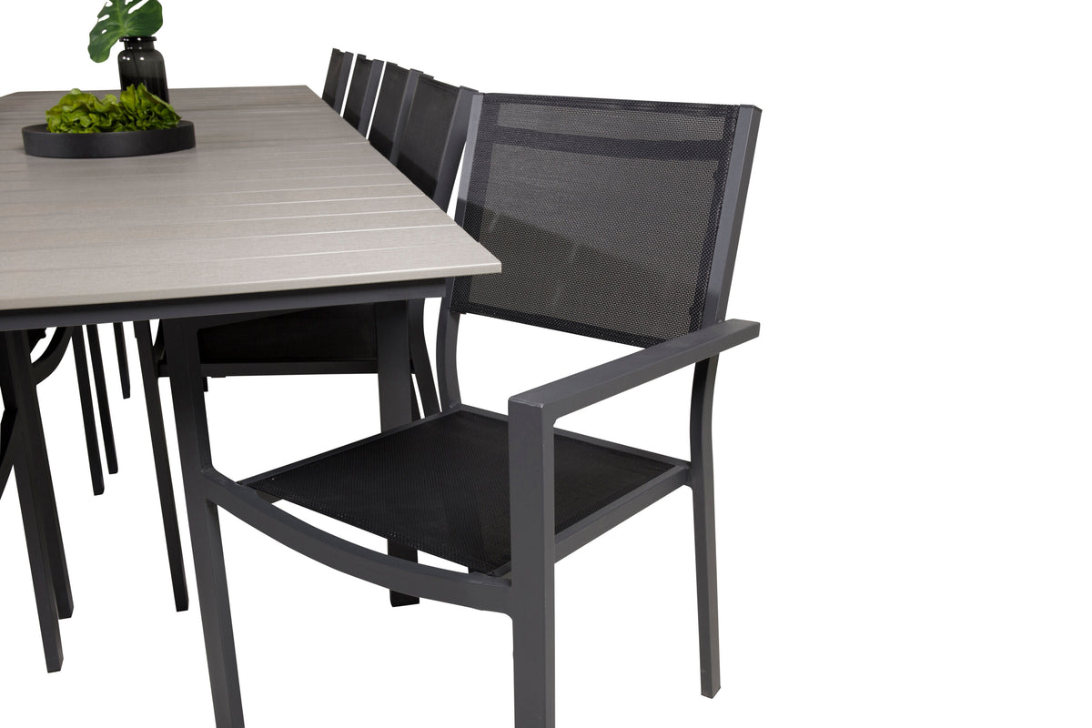 Levels Matbord med Copacabana Stolarna – Bord: 75x224x100 Stol: 60,5x88x56,5