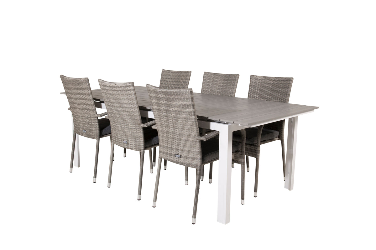 Levels Matbord med Anna Stolarna – Bord: 76x224x100 Stol: 62x96x55