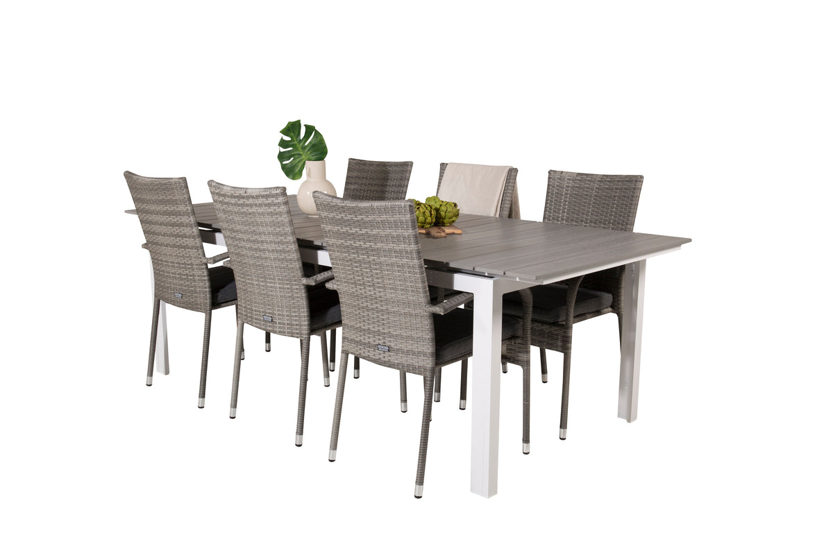 Levels Matbord med Anna Stolarna – Bord: 76x224x100 Stol: 62x96x55