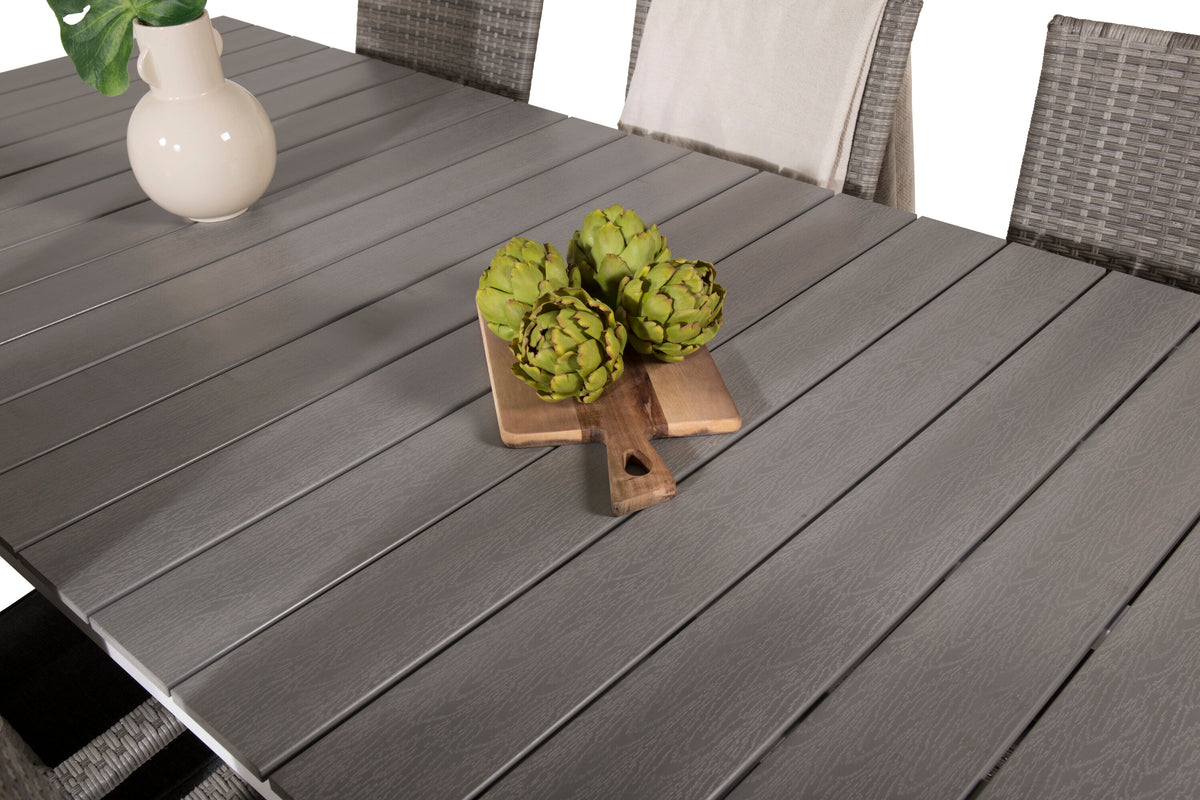 Levels Matbord med Anna Stolarna – Bord: 76x224x100 Stol: 62x96x55