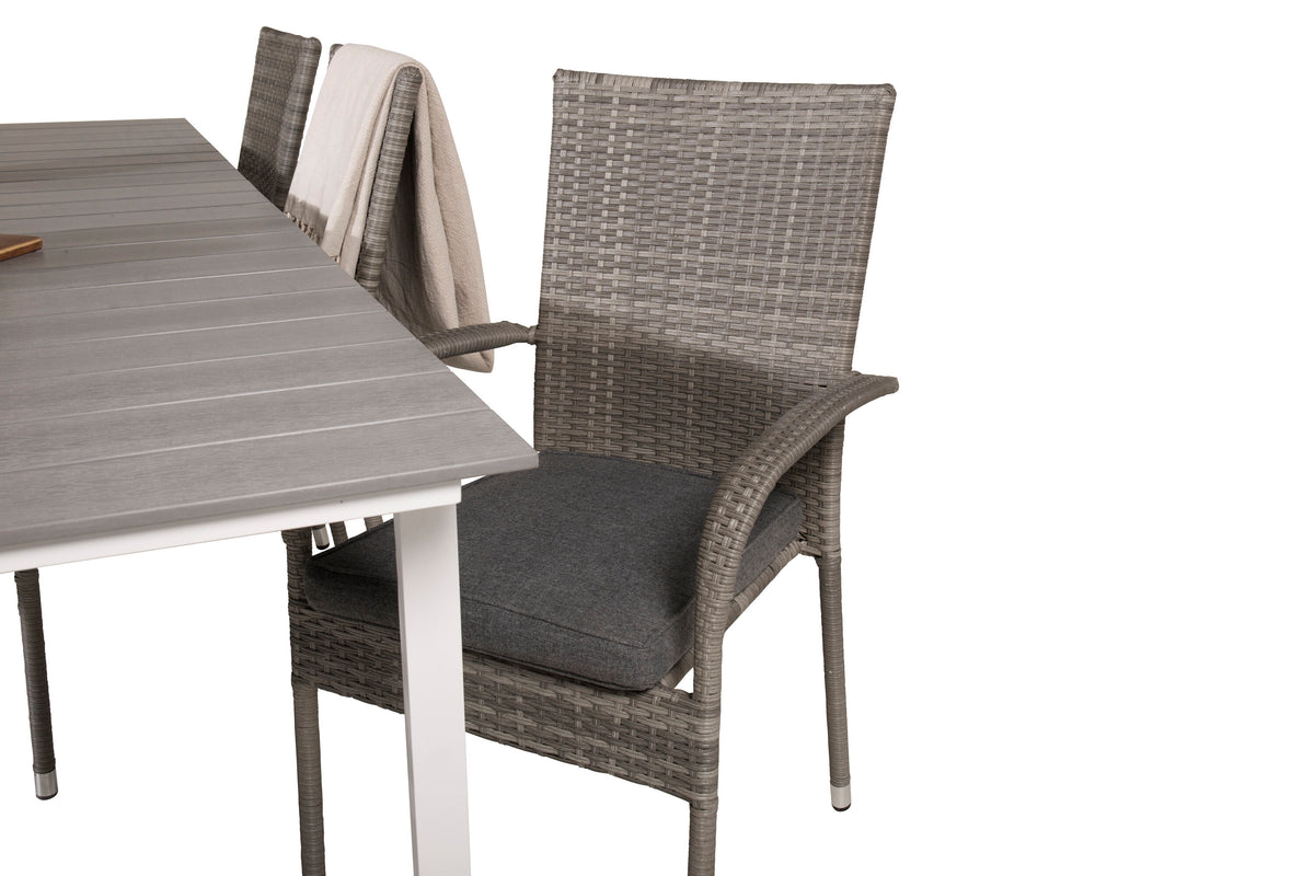 Levels Matbord med Anna Stolarna – Bord: 76x224x100 Stol: 62x96x55