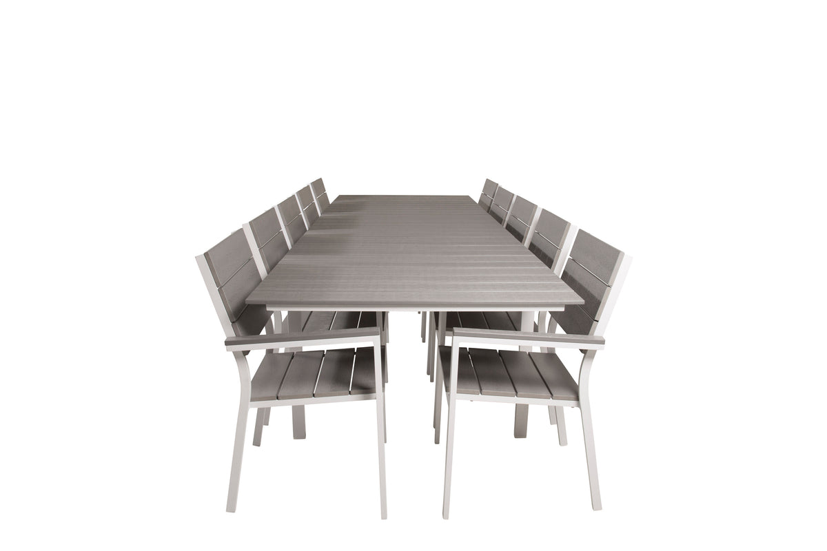 Levels Matbord med Levels Stolarna – Bord: 74x229x100 Stol: 59x89x57
