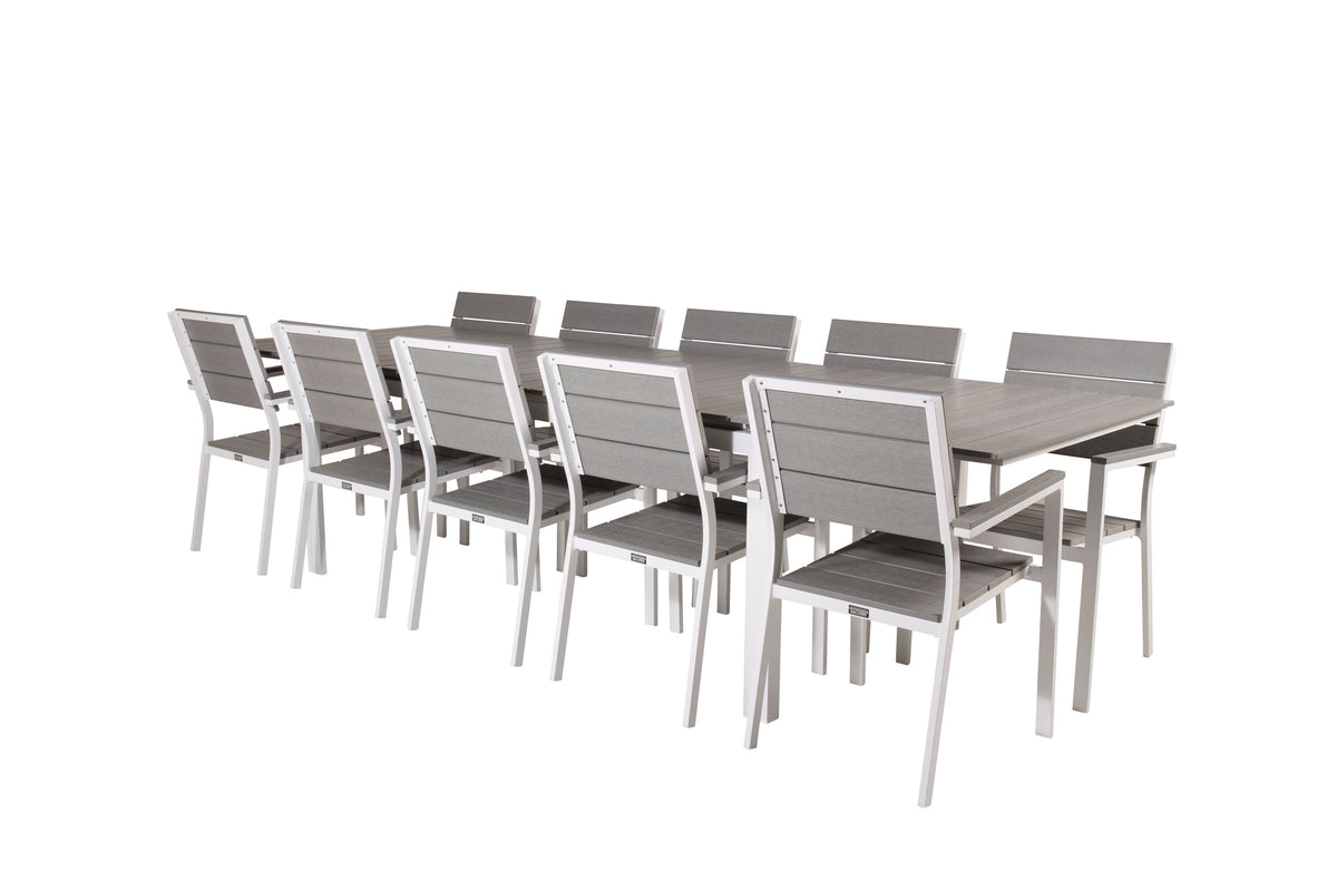 Levels Matbord med Levels Stolarna – Bord: 74x229x100 Stol: 59x89x57