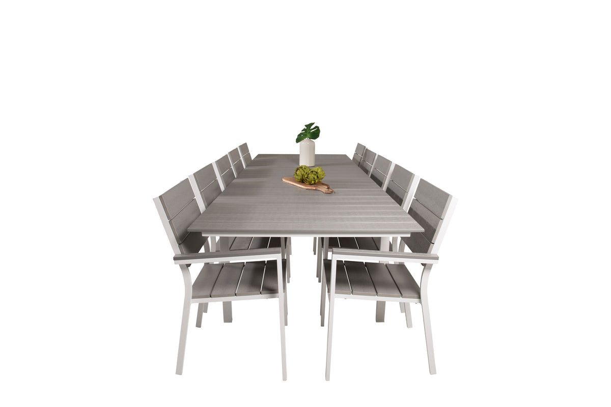 Levels Matbord med Levels Stolarna – Bord: 74x229x100 Stol: 59x89x57
