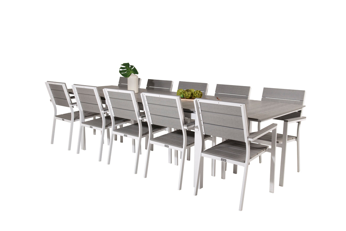 Levels Matbord med Levels Stolarna – Bord: 74x229x100 Stol: 59x89x57