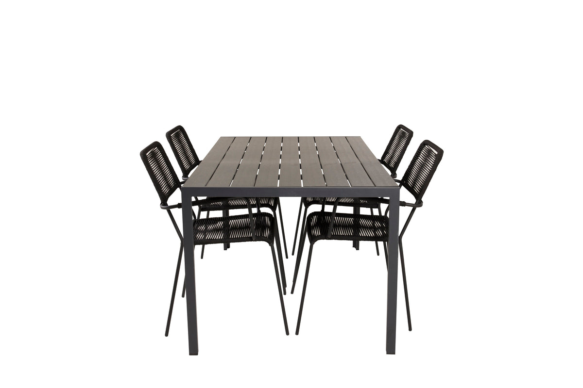 Break Matbord med Lindos Stolarna – Bord: 74x150x90 Stol: 66x85x55