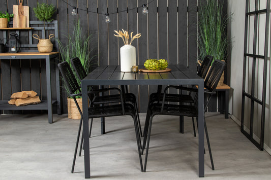 Break Matbord med Lindos Stolarna – Bord: 74x150x90 Stol: 66x85x55