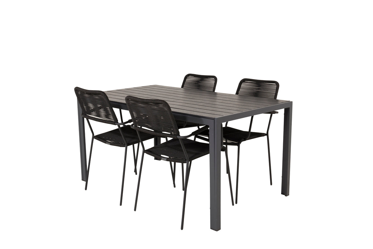 Break Matbord med Lindos Stolarna – Bord: 74x150x90 Stol: 66x85x55