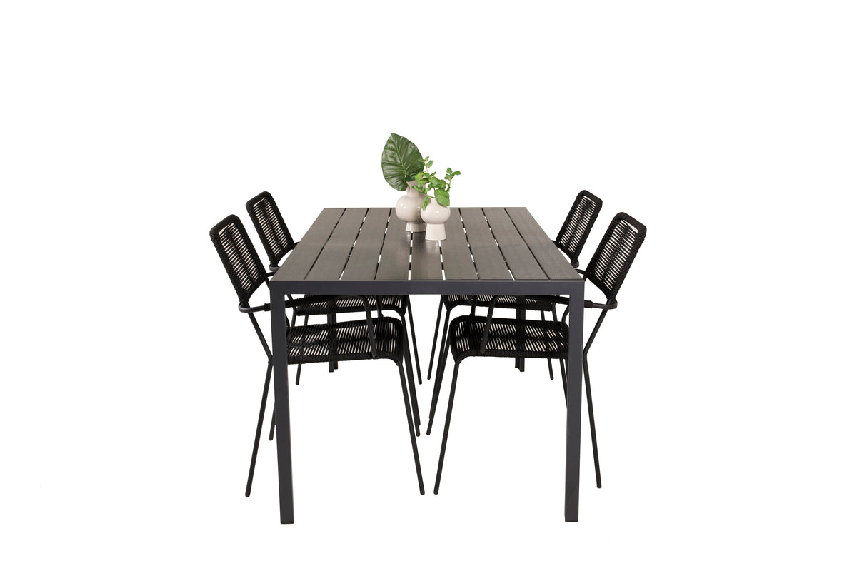 Break Matbord med Lindos Stolarna – Bord: 74x150x90 Stol: 66x85x55