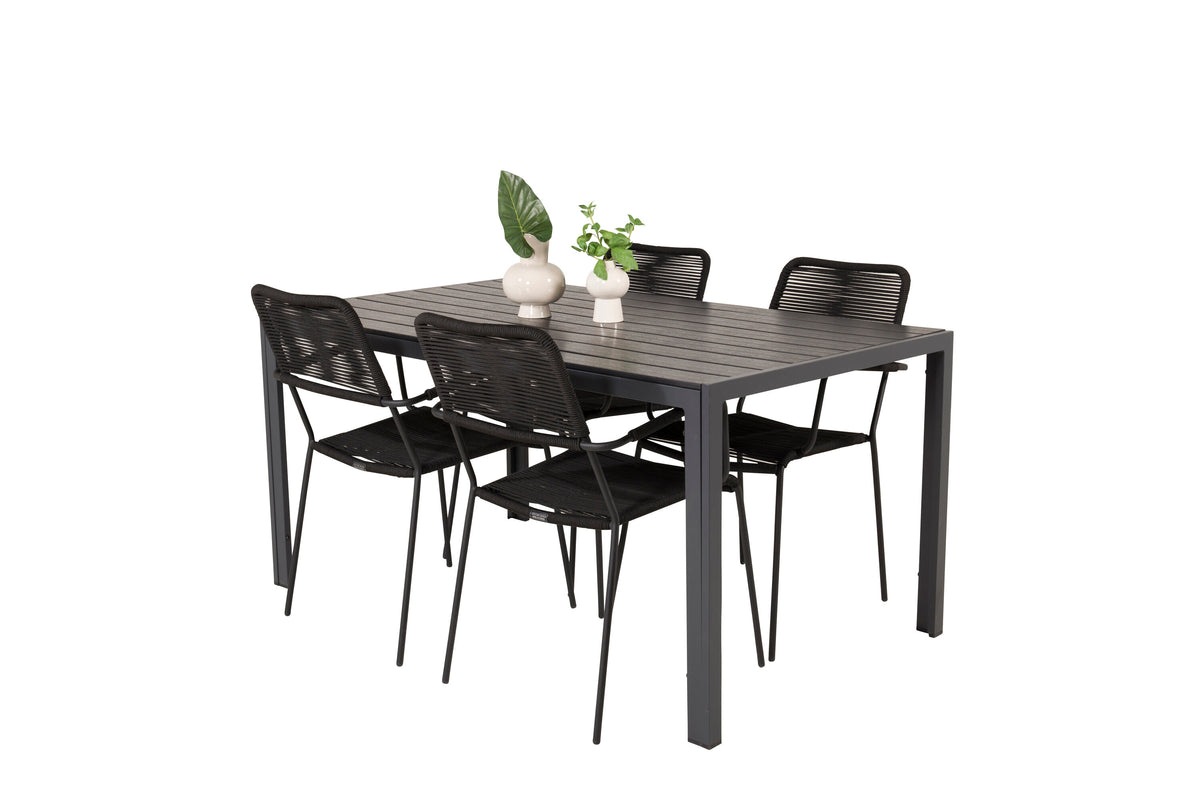 Break Matbord med Lindos Stolarna – Bord: 74x150x90 Stol: 66x85x55