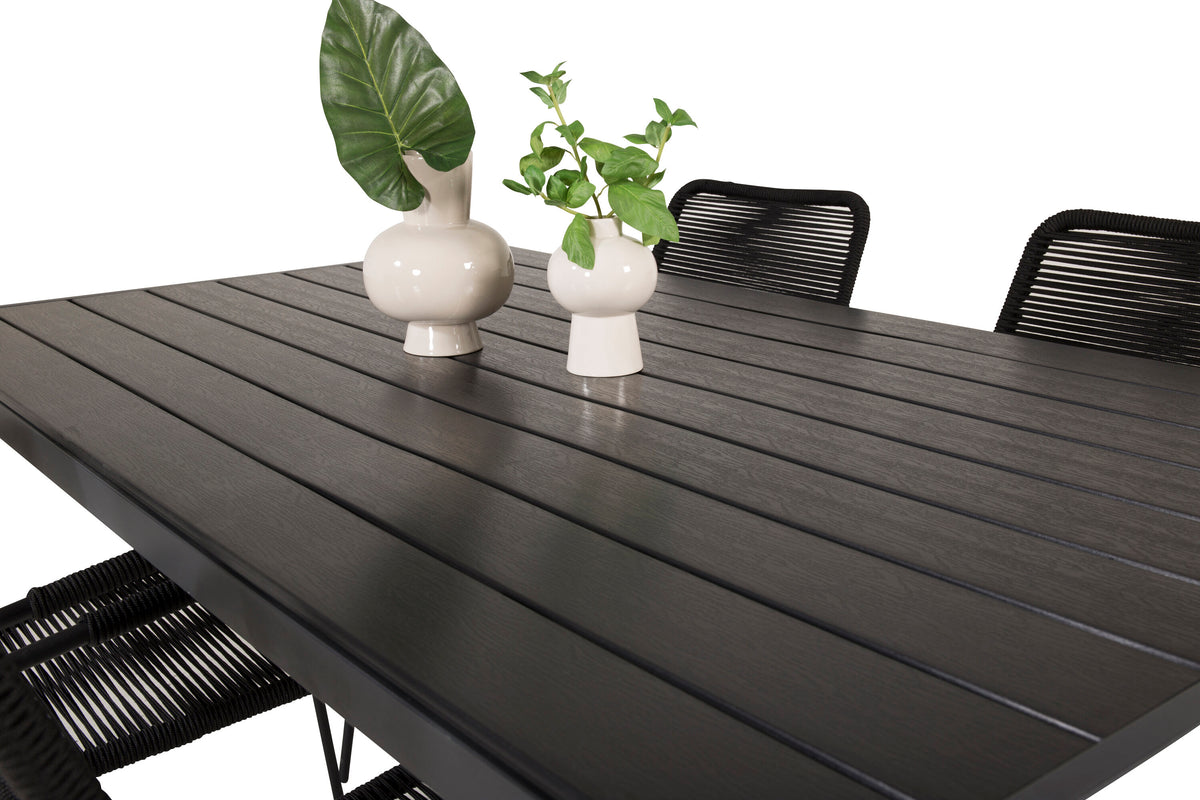 Break Matbord med Lindos Stolarna – Bord: 74x150x90 Stol: 66x85x55