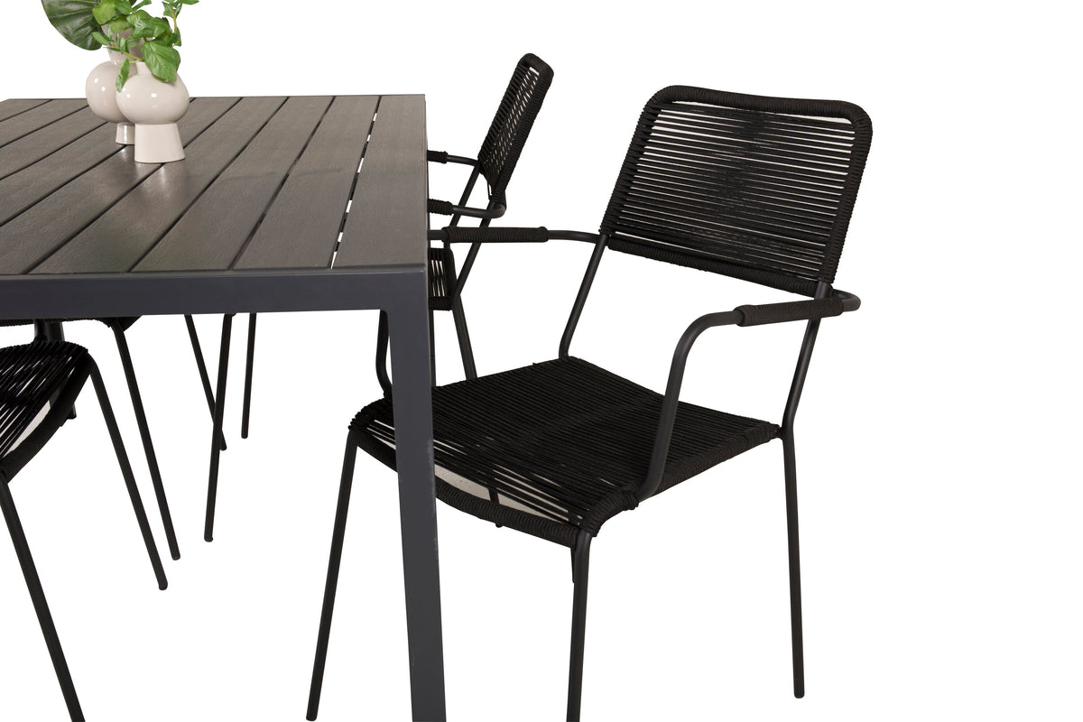 Break Matbord med Lindos Stolarna – Bord: 74x150x90 Stol: 66x85x55