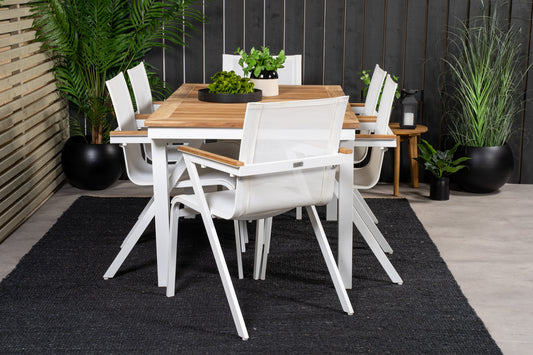 Panama Matbord med Mexico Stolarna – Bord: 76x160x90 Stol: 60x89x56