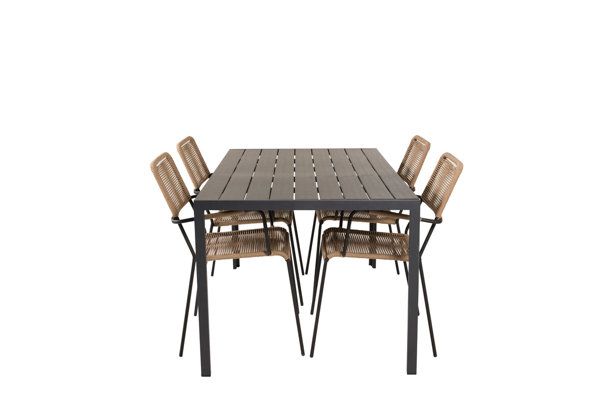 Break Matbord med Lindos Stolarna – Bord: 74x150x90 Stol: 66x85x55