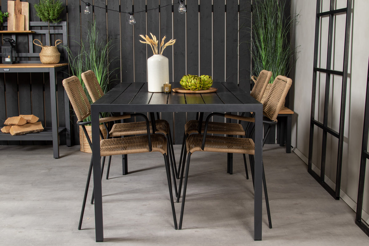 Break Matbord med Lindos Stolarna – Bord: 74x150x90 Stol: 66x85x55
