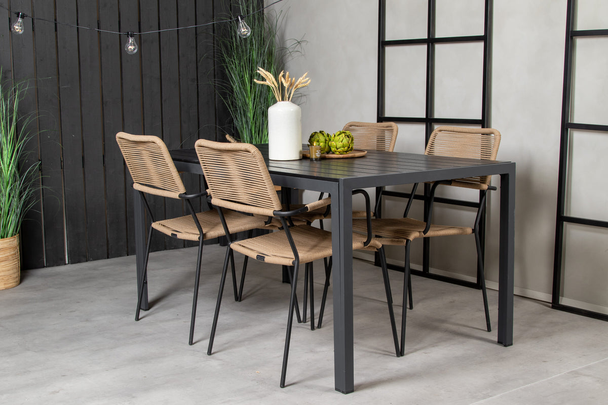 Break Matbord med Lindos Stolarna – Bord: 74x150x90 Stol: 66x85x55