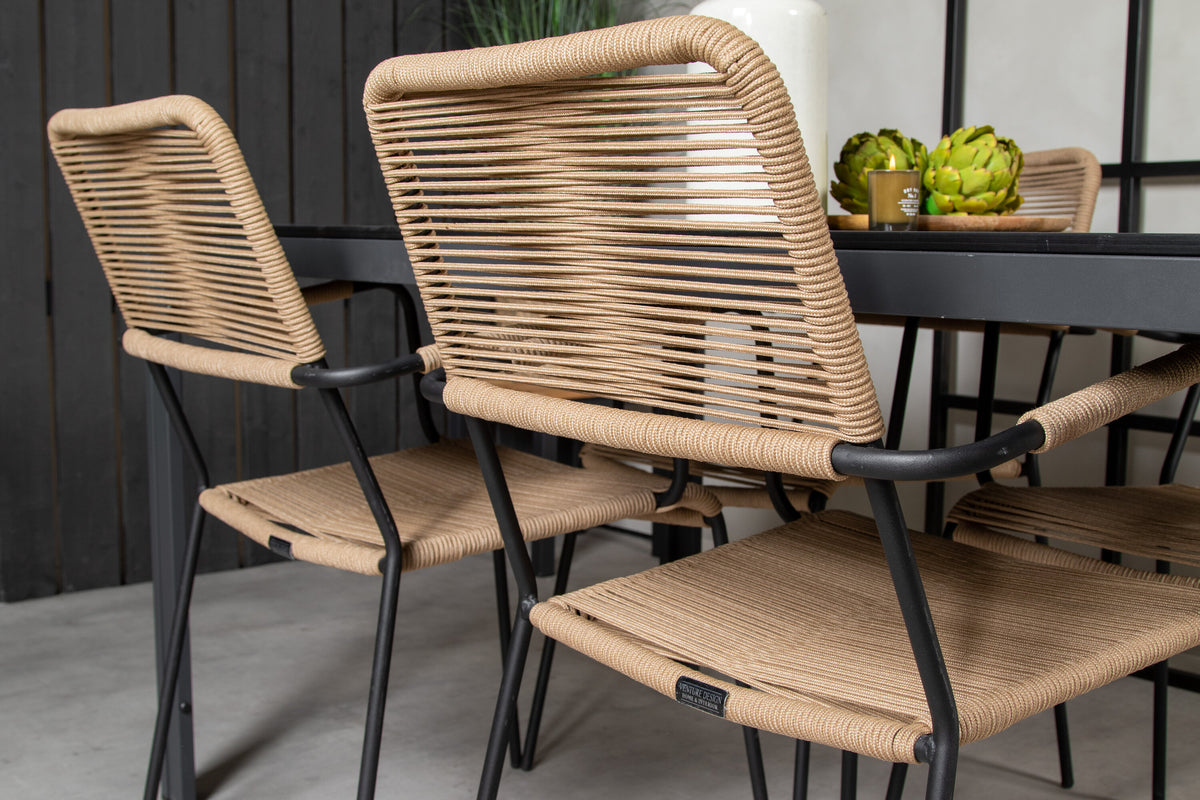 Break Matbord med Lindos Stolarna – Bord: 74x150x90 Stol: 66x85x55