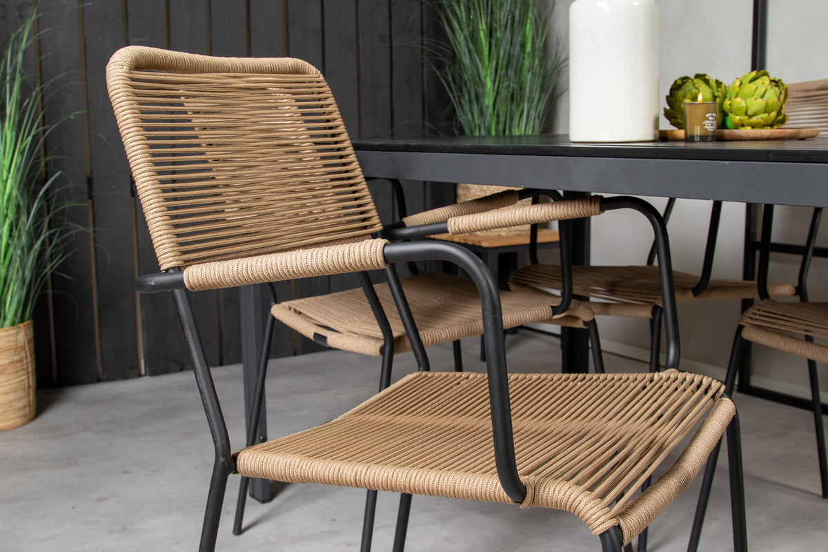 Break Matbord med Lindos Stolarna – Bord: 74x150x90 Stol: 66x85x55