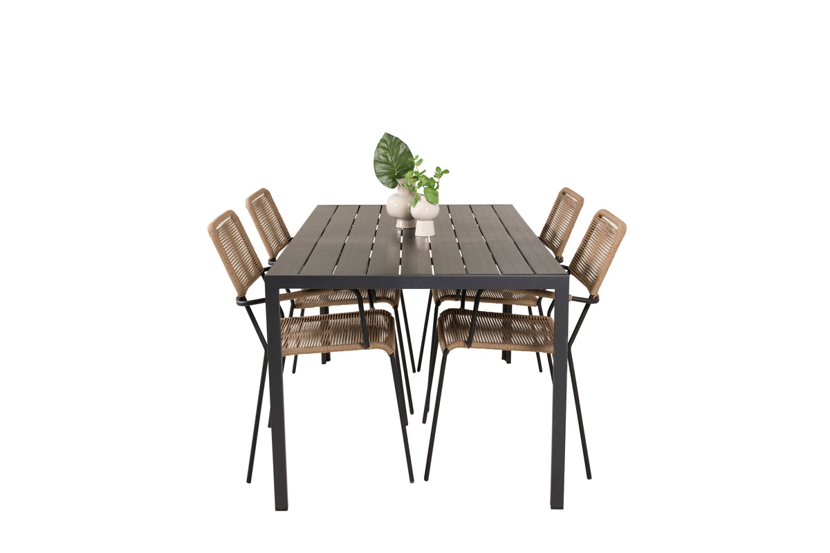 Break Matbord med Lindos Stolarna – Bord: 74x150x90 Stol: 66x85x55
