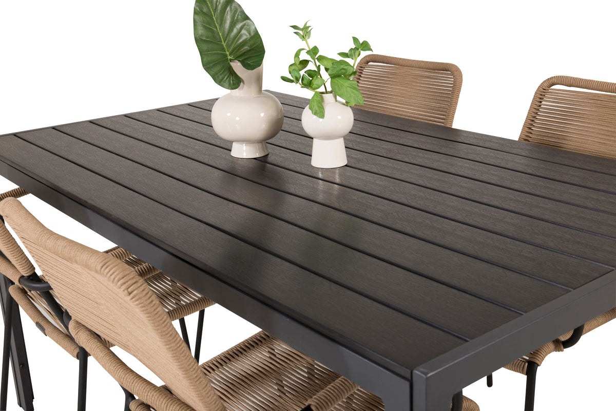 Break Matbord med Lindos Stolarna – Bord: 74x150x90 Stol: 66x85x55
