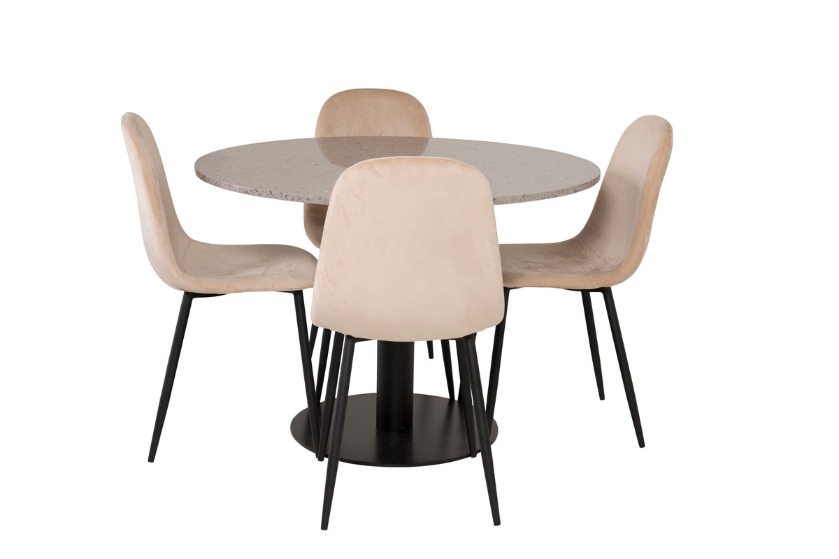 Razzia Matbord med Polar Stolarna – Bord: ⌀106 Stol: 53,3x88x42,5