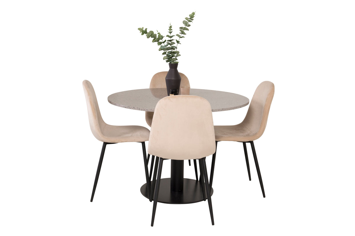 Razzia Matbord med Polar Stolarna – Bord: ⌀106 Stol: 53,3x88x42,5