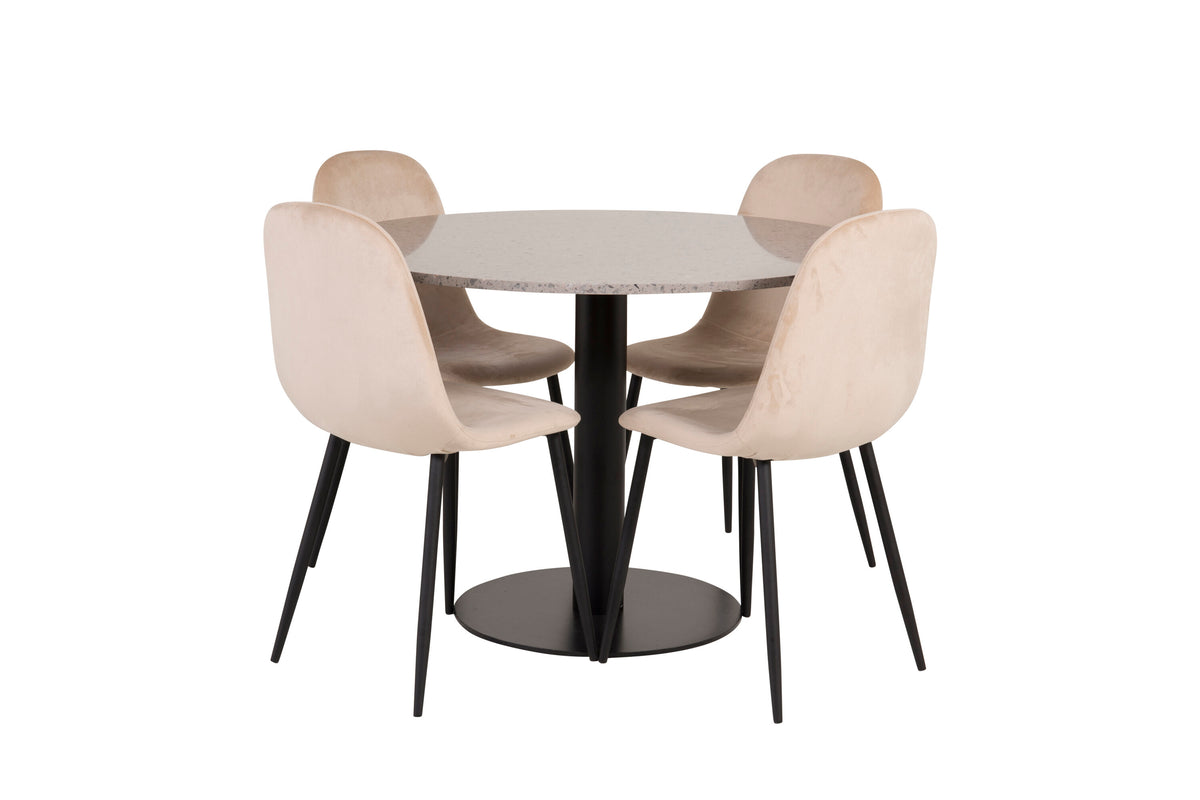 Razzia Matbord med Polar Stolarna – Bord: ⌀106 Stol: 53,3x88x42,5