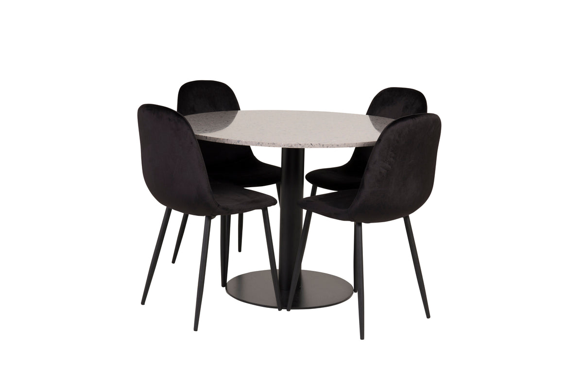 Razzia Matbord med Polar Stolarna – Bord: ⌀106 Stol: 53,3x88x42,5
