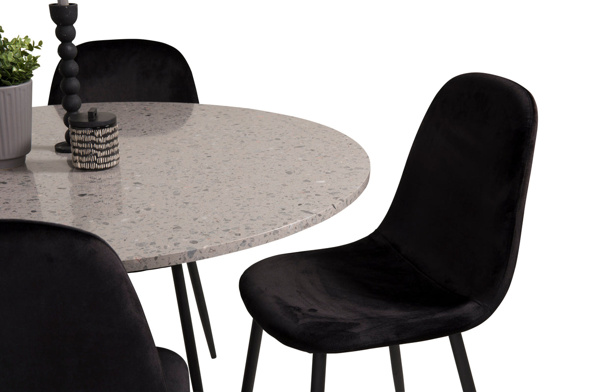 Razzia Matbord med Polar Stolarna – Bord: ⌀106 Stol: 53,3x88x42,5