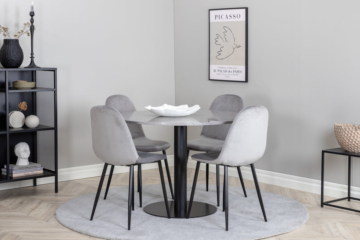 Razzia Matbord med Polar Stolarna – Bord: ⌀106 Stol: 53,3x88x42,5