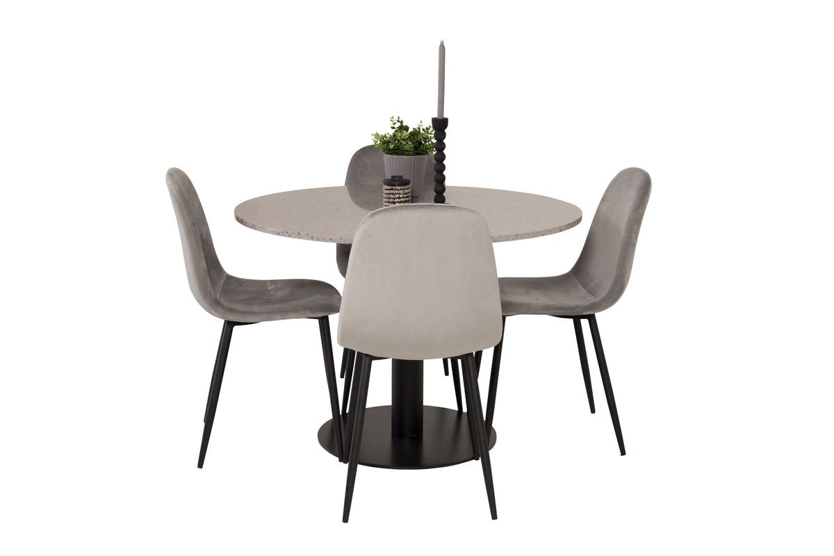 Razzia Matbord med Polar Stolarna – Bord: ⌀106 Stol: 53,3x88x42,5