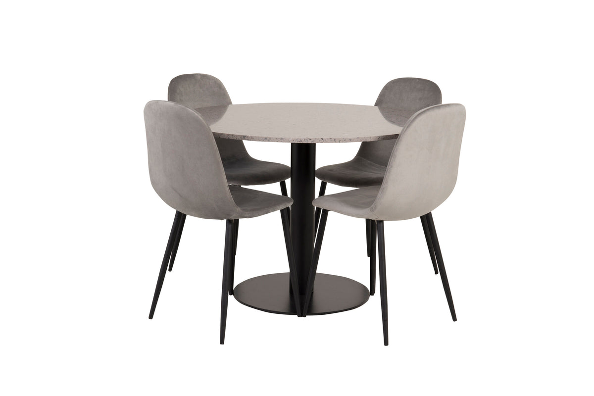Razzia Matbord med Polar Stolarna – Bord: ⌀106 Stol: 53,3x88x42,5