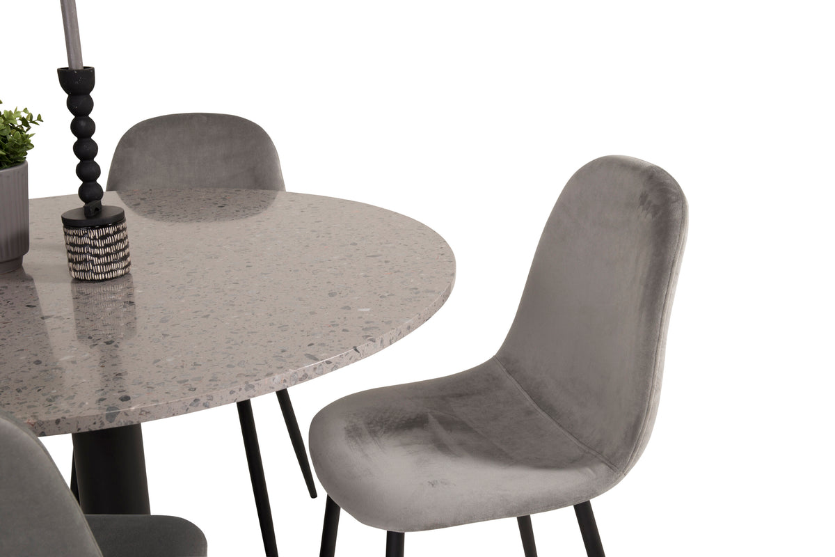 Razzia Matbord med Polar Stolarna – Bord: ⌀106 Stol: 53,3x88x42,5