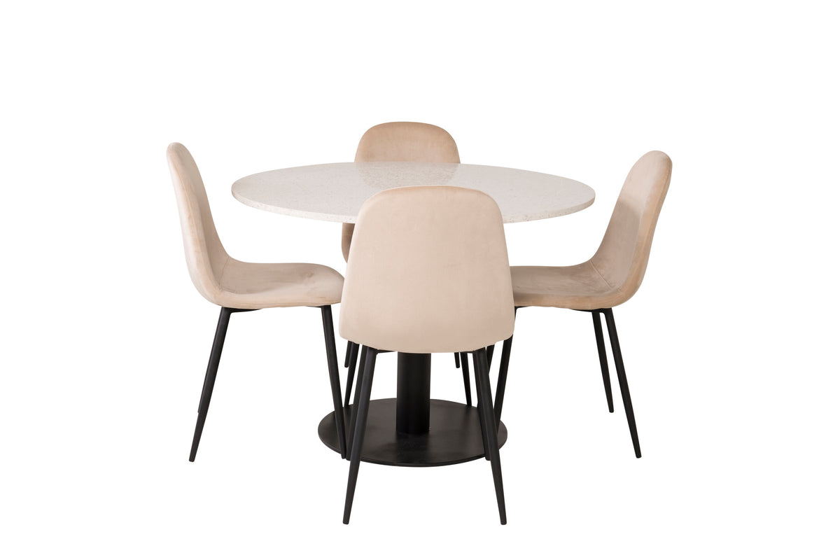 Razzia Matbord med Polar Stolarna – Bord: ⌀106 Stol: 53,3x88x42,5