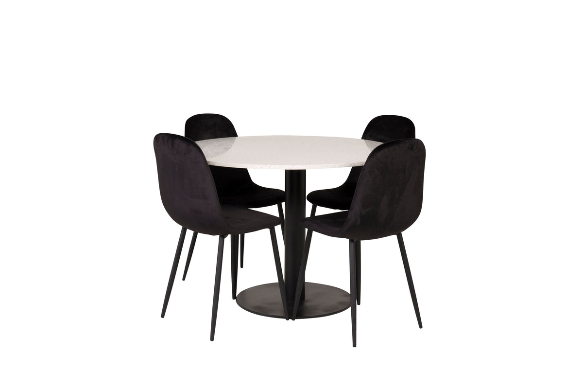 Razzia Matbord med Polar Stolarna – Bord: ⌀106 Stol: 53,3x88x42,5