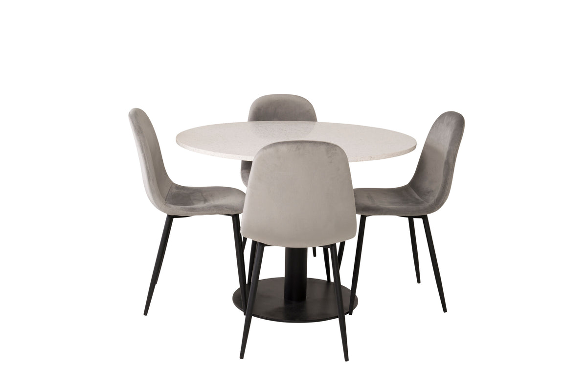 Razzia Matbord med Polar Stolarna – Bord: ⌀106 Stol: 53,3x88x42,5