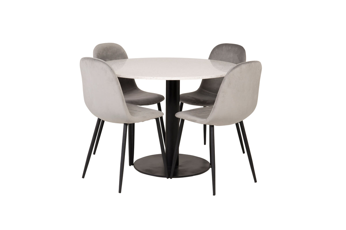 Razzia Matbord med Polar Stolarna – Bord: ⌀106 Stol: 53,3x88x42,5